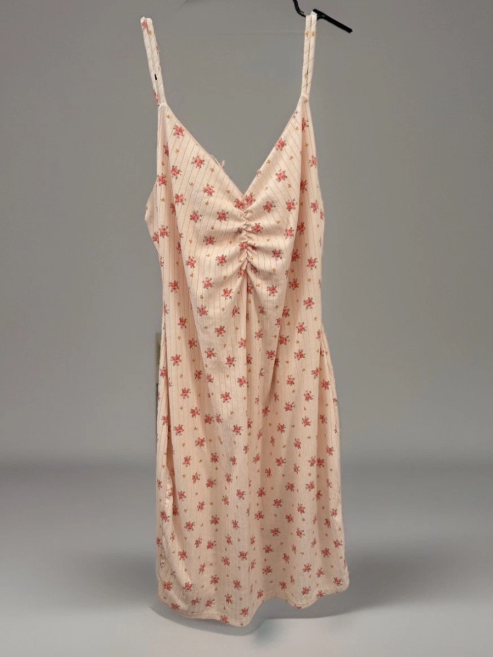 Forever 21 Women's Medium Pink Floral Spaghetti Strap Midi Dress
